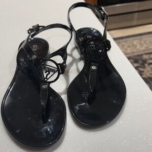 GUESS Black Logo Sandals